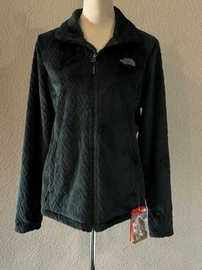 The North Face Womens Medium Novelty Osito Fleece Jacket Dark Green NWT